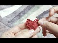 Crochet Heart Keychain/ Keyring (Crochet Heart Pattern) | Crochet For Beginners | Learn to Crochet