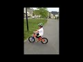 Maddox's Adventure - Riding bike first try!!