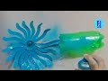 Flower vase making with plastic bottle | Plastic bottle craft ideas | Home decoration