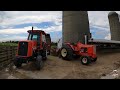 Chopping Corn Silage & Filling Silo with Allis Chalmers Tractors