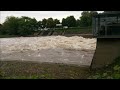 Hochwasser in Bamberg, 3.6.2013, Staustufe rechter Regnitzarm