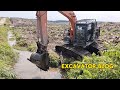 Semi Long-arm excavators can be effectively used for clearing clogged ditches.