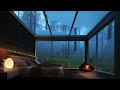 Sleep Rain Sounds in Cozy Glass Room