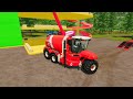 TRANSPORTING HARVESTERS, SPRAYERS, MIXER TRUCK & GARBAGE TRUCK WITH TRUCKS! Farming Simulator 22
