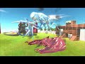 Team Fire + Thermo Godzilla VS King Ghidorah + Team Ice - Animal Revolt Battle Simulator