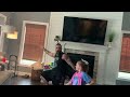 Jay Briscoe helping daughter with cheerleading routine