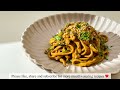 Easy Peanut Butter udon noodles! The creamiest noodles ever! Lazy evening snacks! Late night craving