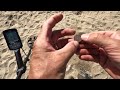 Beach Metal Detecting with a New little Friend • CKG Floating Sifter