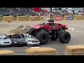 Cars get crushed! The Slo Mo Monster Show