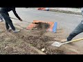 The people were extremely happy! We cleaned up the old sidewalks of stinky trash and weeds