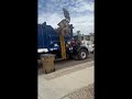 The waste connections, Peterbilt garbage truck is coming to pick up my bins ￼