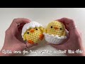How to Crochet Chibi Chicks (Detachable Shell! Quick, Easy) 🐣