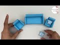 DIY MINI PAPER SOFA / Paper Crafts For School / Paper Craft / Easy kids craft ideas /Paper Craft New