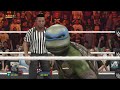 Teenage Mutant Ninja Turtles in Elimination Match - WWE 2K24 - PS5 [4K 60FPS]