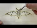 1206 SMD LED Brass Wire Halloween Bat Pendant