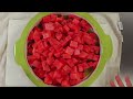 How to pick a sweet and juicy watermelon | 3 things to look for | How to cut watermelon into cubes