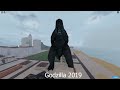 ALL Godzilla Roars ın | Kaiju Universe | Roblox