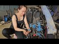 Beautiful Girl Repairs And Maintains A Severely Damaged Excavator. Part 1