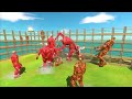 Growing Colossal Titan vs Growing Infected Colossal Titan - Animal Revolt Battle Simulator