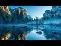 Beautiful Deep Relaxing Music and Winter Mountains View 4k for Sleeping and Stress Relief