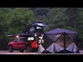 Camping in the Rain with a New Camping Truck, Toyota Tacoma Overland Setup