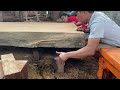 Giant Wooden Table, Fast woodworking process | Giant redwood