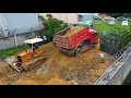 New project! Nicely Bulldozer D31p Komatsu, Landfilling Up size 20x50m Using 5ton dump truck