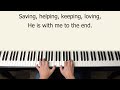 Jesus, What a Friend For Sinners - piano instrumental hymn with lyrics