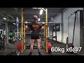 Standing Military : 60kg x6@6