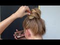 Very Easy 2-Min Messy Bun Hairstyle | For Thin Hair | Hair Hack