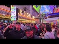 Fremont Street Las Vegas on Halloween 2023 a decadent virtual walking tour through the crowds in 4K