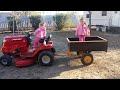 Riding Lawn mower in Texas Plus sled crash at the end