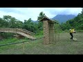 The Heavy Flood Almost Destroyed My Bamboo Bridge - Build Long Fence Around Bamboo House