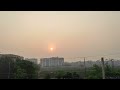 Timelapse of sunrise at mithapur farm area
