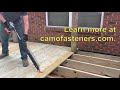 Installing Hidden Fasteners in Treated Decking with the CAMO Drive Tool