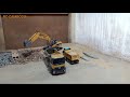 EXCAVATOR AT WORK,អាអិចកំពុងធ្វើការ របូតកង់ម្ខាង🤪,START HUINA EXCAVATOR,Excavator missing one wheel