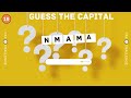 Guess The Capital City 🌍 Of Scrambled Words | Capital City Quiz