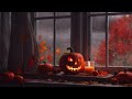 Spooky Storm Ambience: Jack-o'-Lantern by the Window | Thunder and Lightning Sounds