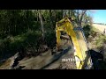 Beaver Dam Removal With Excavator No.125 - Mud Scooped With A Excavator Bucket Like Butter